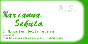 marianna sekula business card